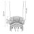Scaun rotund Sersimo tip leagan suspendat cu perna Confort Plus casa sau gradina, gri Household NewTrend
