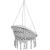 Scaun rotund Sersimo tip leagan suspendat cu perna Confort Plus casa sau gradina, gri Household NewTrend