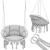 Scaun rotund Sersimo tip leagan suspendat cu perna Confort Plus casa sau gradina, gri Household NewTrend