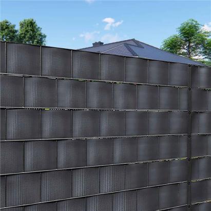Panou de gard pentru intimitate in gradina, PVC Premium, 26 x 0.19 m, gri antracit Household NewTrend
