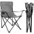 Scaun pliabil camping sau pescuit Sersimo, cu suport pahar, gri Household NewTrend