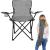Scaun pliabil camping sau pescuit Sersimo, cu suport pahar, gri Household NewTrend