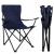 Scaun pliabil camping sau pescuit Sersimo, cu suport pahar, albastru inchis Household NewTrend