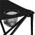 Masa plianta camping sau pescuit, cu 2 suporturi pahar, 46x46x45 cm, negru Household NewTrend