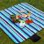 Patura pentru picnic sau plaja, cu folie izolatoare si maner, 200x200cm, alb albastru Household NewTrend