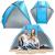 Cort plaja si picnic deschis Sersimo, protectie UV, 220x115x120cm, albastru gri Household NewTrend