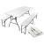 Set masa cu 2 banci pliabile tip valiza pentru gradina, camping, terase, 180x72x75cm Household NewTrend