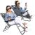 Sezlong pliabil SERSIMO GC30, Relax Zero Gravity, 80x60x153cm, gri mediu Household NewTrend