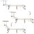 Sezlong pliabil cu parasolar, 188x57x38cm, sarcina 120kg, crem Household NewTrend