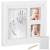 Kit amprenta mulaj manuta sau piciorus bebe si rama foto, 23x28cm, cu cutie de cadou, cadrul alb Household NewTrend