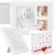 Kit amprenta mulaj manuta sau piciorus bebe si rama foto, 23x28cm, cu cutie de cadou, cadrul alb Household NewTrend