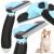 Perie trimmer pentru caini si pisici cu par lung sau scurt, autocuratare, lama 10cm, negru albastru Household NewTrend