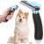 Perie trimmer pentru caini si pisici cu par lung sau scurt, autocuratare, lama 10cm, negru albastru Household NewTrend
