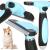 Perie trimmer pentru caini si pisici cu par lung sau scurt, autocuratare, lama 10cm, negru albastru Household NewTrend