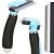 Perie trimmer pentru caini si pisici cu par lung sau scurt, autocuratare, lama 10cm, negru albastru Household NewTrend