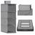 Organizator dulap Sersimo, 4 compartimente, textil, 80cm, gri Household NewTrend