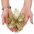 Set 10 ornamente pentru bradul de Craciun, stea Poinsettia, 16cm, galben auriu Household NewTrend