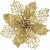 Set 10 ornamente pentru bradul de Craciun, stea Poinsettia, 16cm, galben auriu Household NewTrend