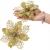 Set 10 ornamente pentru bradul de Craciun, stea Poinsettia, 16cm, galben auriu Household NewTrend
