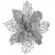 Set 10 ornamente pentru bradul de Craciun, stea Poinsettia, 16cm, argintiu Household NewTrend