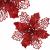 Set 10 ornamente pentru bradul de Craciun, stea Poinsettia, 16cm, visiniu Household NewTrend