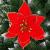 Set 10 ornamente pentru bradul de Craciun, stea Poinsettia, 13cm, rosu cu sclipici Household NewTrend