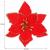 Set 10 ornamente pentru bradul de Craciun, stea Poinsettia, 13cm, rosu cu sclipici Household NewTrend