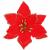 Set 10 ornamente pentru bradul de Craciun, stea Poinsettia, 13cm, rosu cu sclipici Household NewTrend