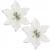 Set 10 ornamente pentru bradul de Craciun, stea Poinsettia, 13cm, gri argintiu Household NewTrend