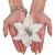 Set 10 ornamente pentru bradul de Craciun, stea Poinsettia, 13cm, gri argintiu Household NewTrend