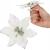Set 10 ornamente pentru bradul de Craciun, stea Poinsettia, 13cm, gri argintiu Household NewTrend