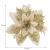Set 10 ornamente pentru bradul de Craciun, stea Poinsettia, 13cm, auriu crem Household NewTrend