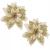 Set 10 ornamente pentru bradul de Craciun, stea Poinsettia, 13cm, auriu crem Household NewTrend