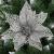 Set 10 ornamente pentru bradul de Craciun, stea Poinsettia, 10cm, argintiu Household NewTrend