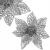 Set 10 ornamente pentru bradul de Craciun, stea Poinsettia, 10cm, argintiu Household NewTrend