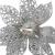 Set 10 ornamente pentru bradul de Craciun, stea Poinsettia, 10cm, argintiu Household NewTrend