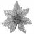 Set 10 ornamente pentru bradul de Craciun, stea Poinsettia, 10cm, argintiu Household NewTrend
