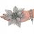 Set 10 ornamente pentru bradul de Craciun, stea Poinsettia, 10cm, argintiu Household NewTrend