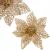 Set 10 ornamente pentru bradul de Craciun, stea Poinsettia, 14cm, auriu Household NewTrend