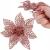 Set 10 ornamente pentru bradul de Craciun, stea Poinsettia, 10cm, roz Household NewTrend
