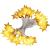 (DL) Instalatie stelute luminoase pentru gradina, 5 metri, 50 LED-uri, cu baterii, galben Household NewTrend