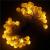 Instalatie bile luminoase pentru gradina, 7,5 metri, 50 LED-uri, cu baterii, galben Household NewTrend