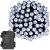 Instalatie lumini de exterior pentru gradina, 9 metri, 120 LED-uri forma cristal, cu baterii, alb Household NewTrend