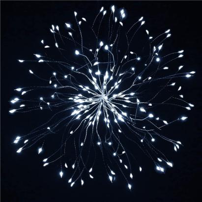 (DL) Instalatie lumina decorativa STAR cu 100 LED-uri, diametru 40cm, telecomanda, iluminare alba Household NewTrend