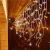 Ghirlanda luminoasa tip perdea 300 LED-uri, 12m, pentru interior/exterior, cu flash, iluminare galbena Household NewTrend