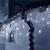 Ghirlanda luminoasa tip perdea 300 LED-uri, 12m, pentru interior/exterior, cu flash, iluminare alba Household NewTrend