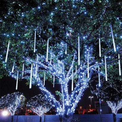 Instalatie de Craciun, 10 tuburi, 50cm, 480 LED, ploaie de meteoriti, alb Household NewTrend