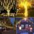 (DL) Instalatie de Craciun, 8 tuburi, 30cm, 144 LED, ploaie de meteoriti, galben Household NewTrend