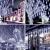 (DL) Instalatie de Craciun, 8 tuburi, 30cm, 144 LED, ploaie de meteoriti, alb Household NewTrend