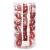 Set globuri de Craciun Inedit, 30 bucati, 7cm, transparente si rosu Household NewTrend